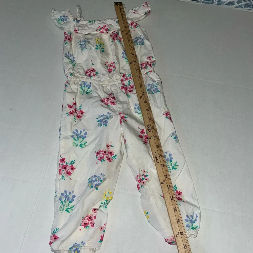 Gymboree White‎ Floral Jumpsuit 2T